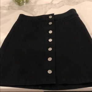 Wilfred black denim button up skirt from Aritzia